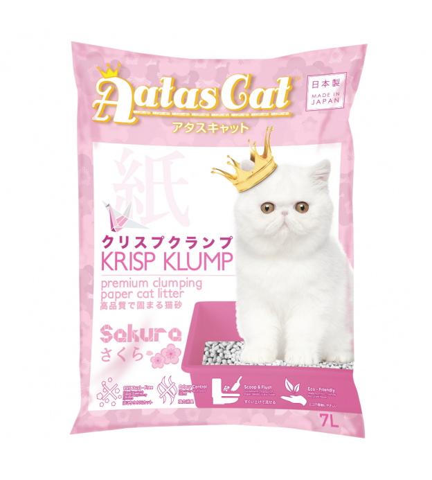 (BUNDLE) Aatas Cat Krisp Klump Paper Cat Litter Sakur..