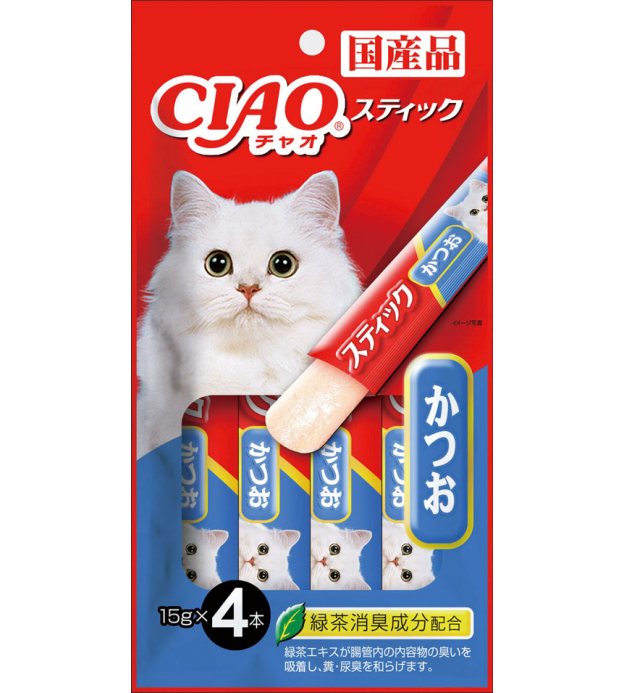 CIAO Stick Tuna(Katsuo) In Jelly Cat Treats 15g (4pc/..