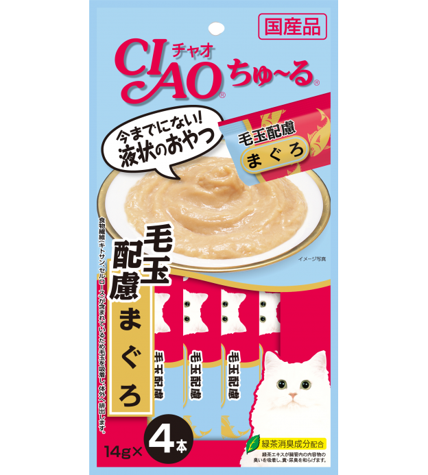 CIAO Chu-ru White Meat Tuna With Fiber (Hairball Care..