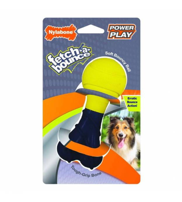 Nylabone Power Play Rubber Dog Toy Fetch-a-Bounce