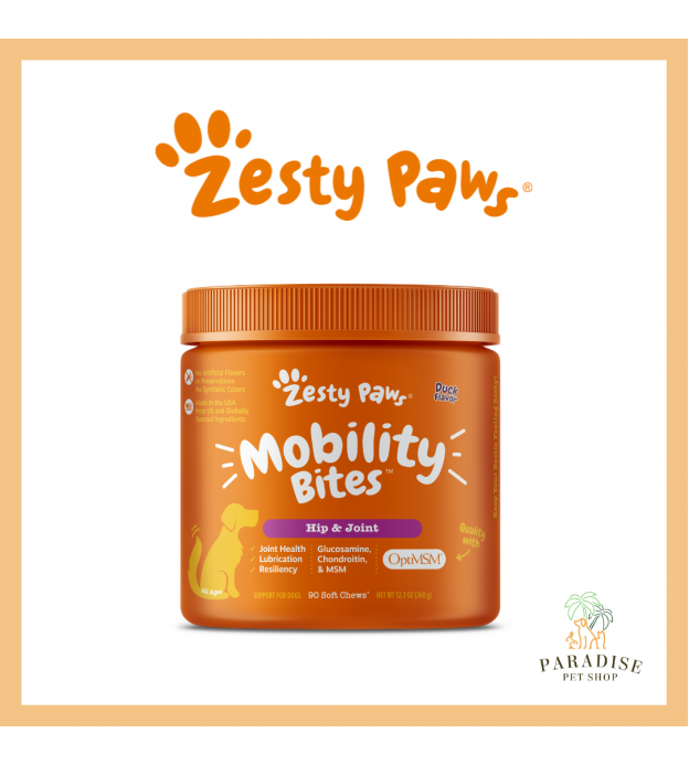 Zesty Paws Mobility Bites Duck Flavor Dog Supplement ..