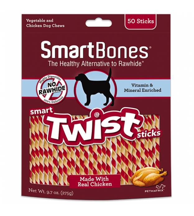 SmartBones Chicken Smart Twist Sticks (50 sticks)