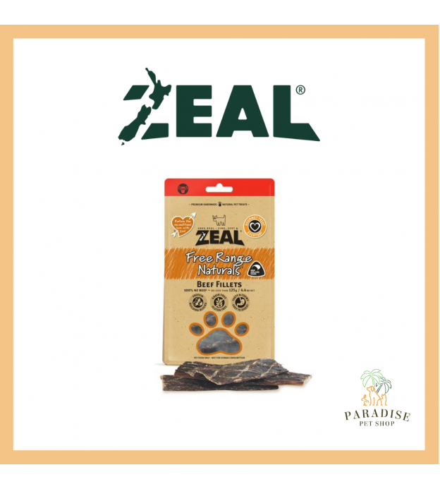 Zeal Free Range Air Dried Dog Treats (Beef Fillet)