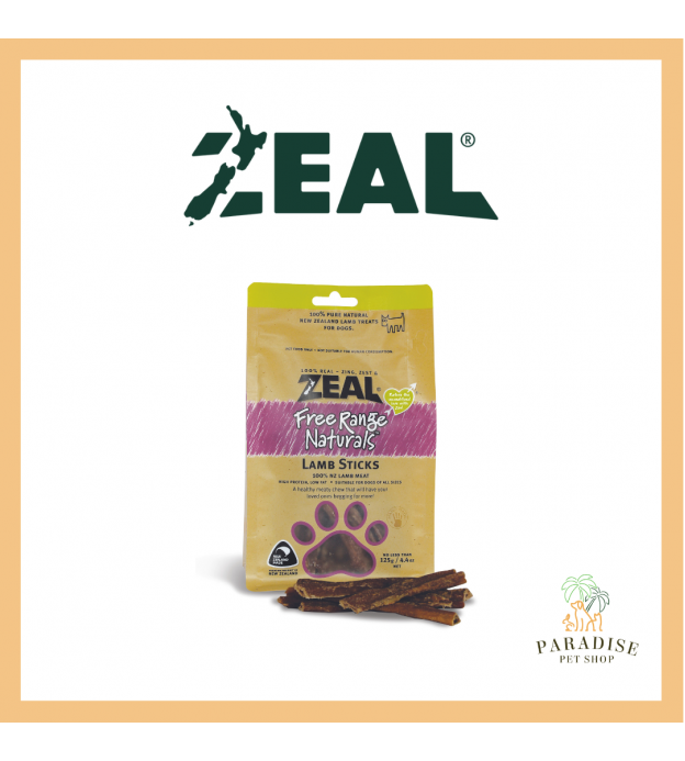 Zeal Free Range Air Dried Dog Treats (Lamb Sticks)