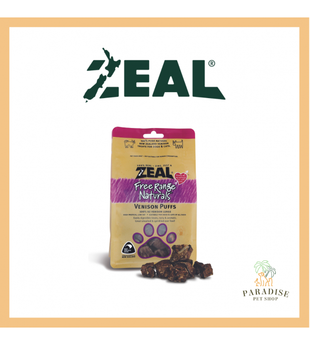 Zeal Free Range Air Dried Cat and Dog Treats (Venison..